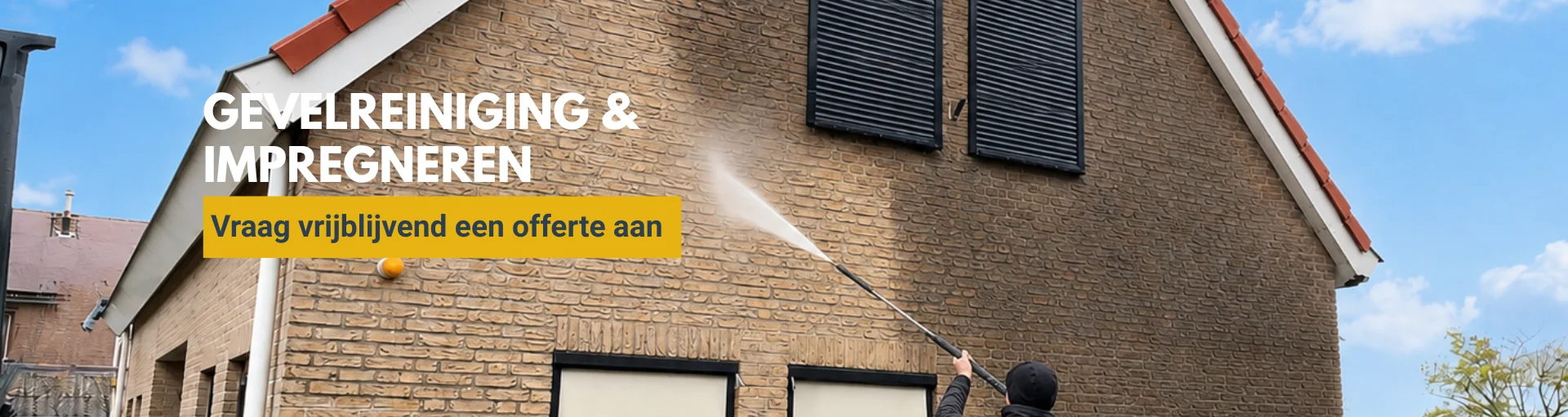 Gevelreiniging: vraag vrijblijvend een offerte aan