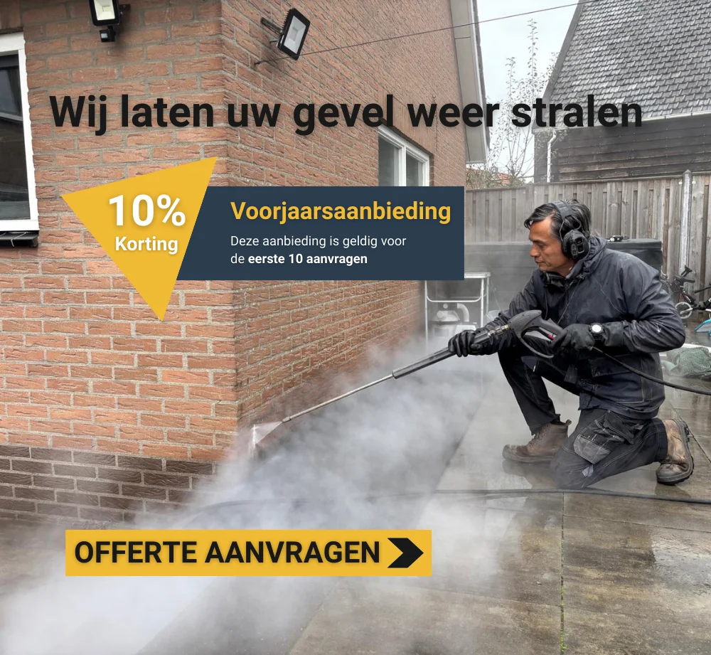 Gevelreiniging: vraag vrijblijvend een offerte aan